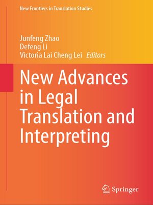 cover image of New Advances in Legal Translation and Interpreting